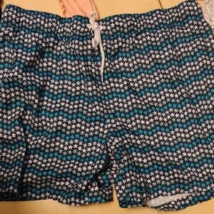 George Men's Star Pattern Hybrid Shorts - Black, White, Blue